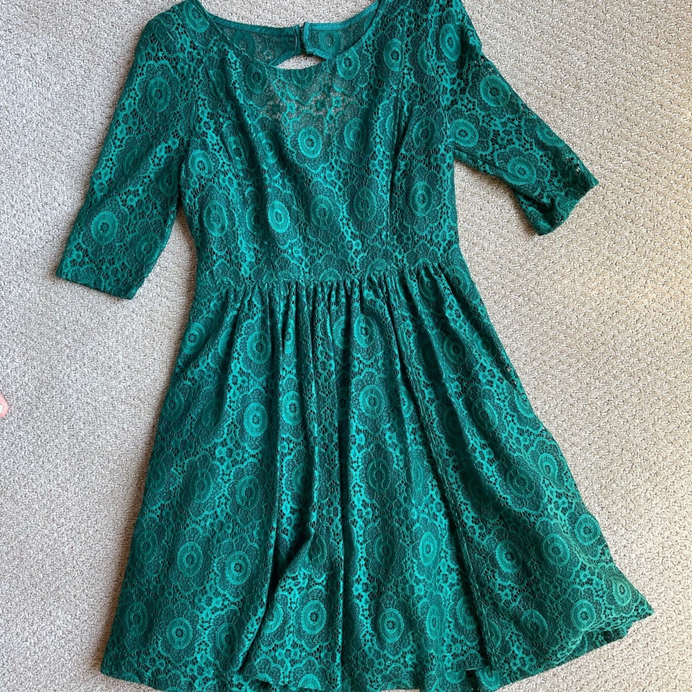 Tracy Reese Lace A-Line Midi Dress